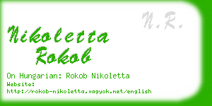 nikoletta rokob business card